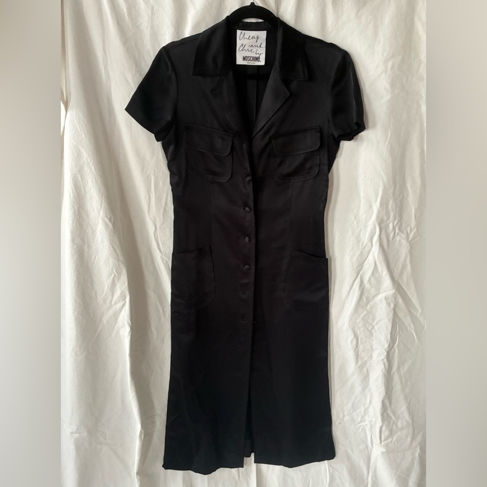 Vintage Moschino Cheap and Chic black dress Sz 8